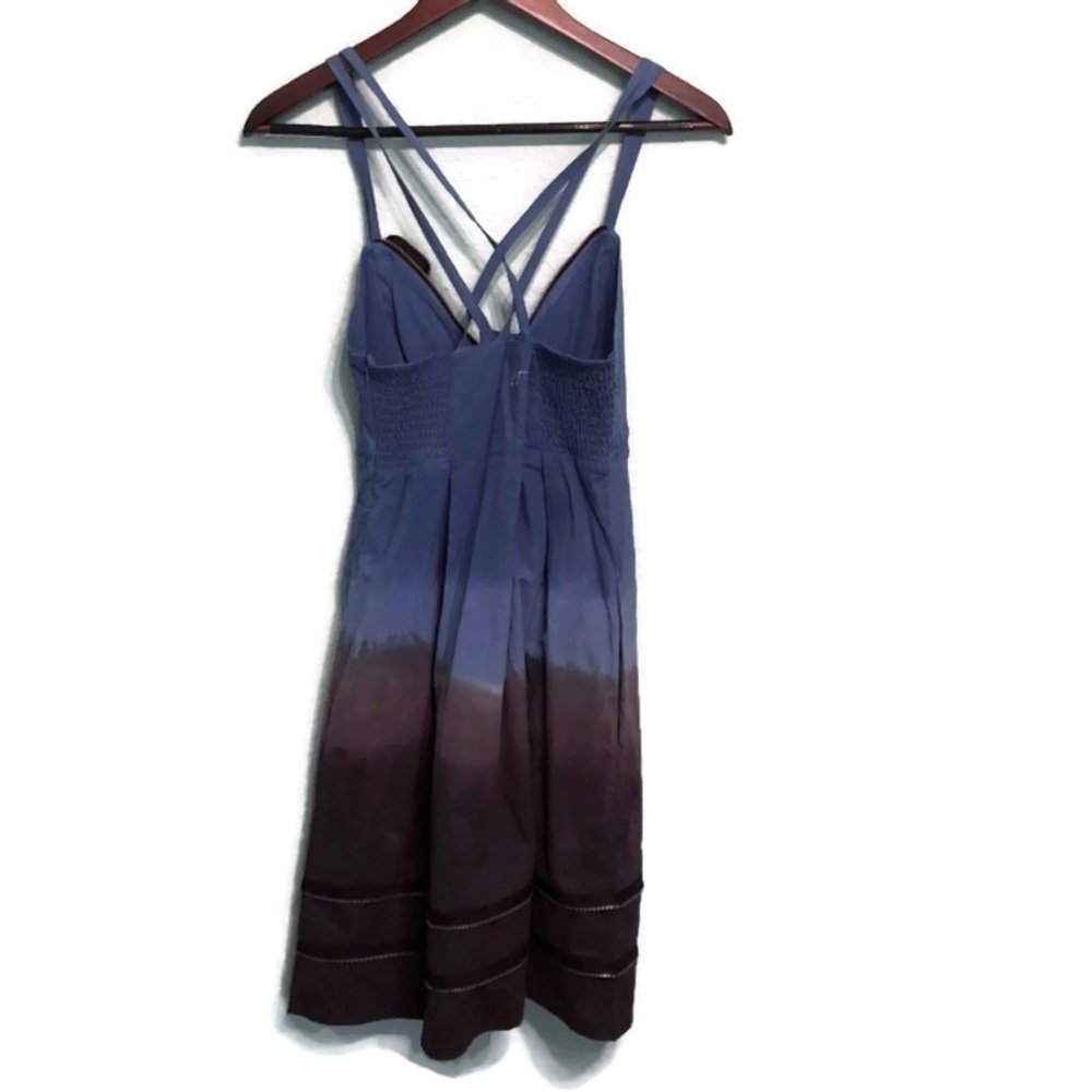 Southern Thread Womens Dress Blue Gray Thin Straps Zipper Pockets Medium